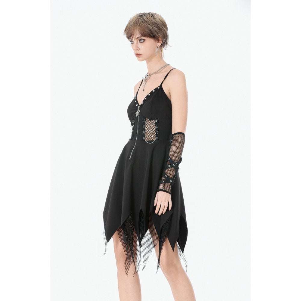 Dark in Love Punk Sleeveless Dress with Chains
