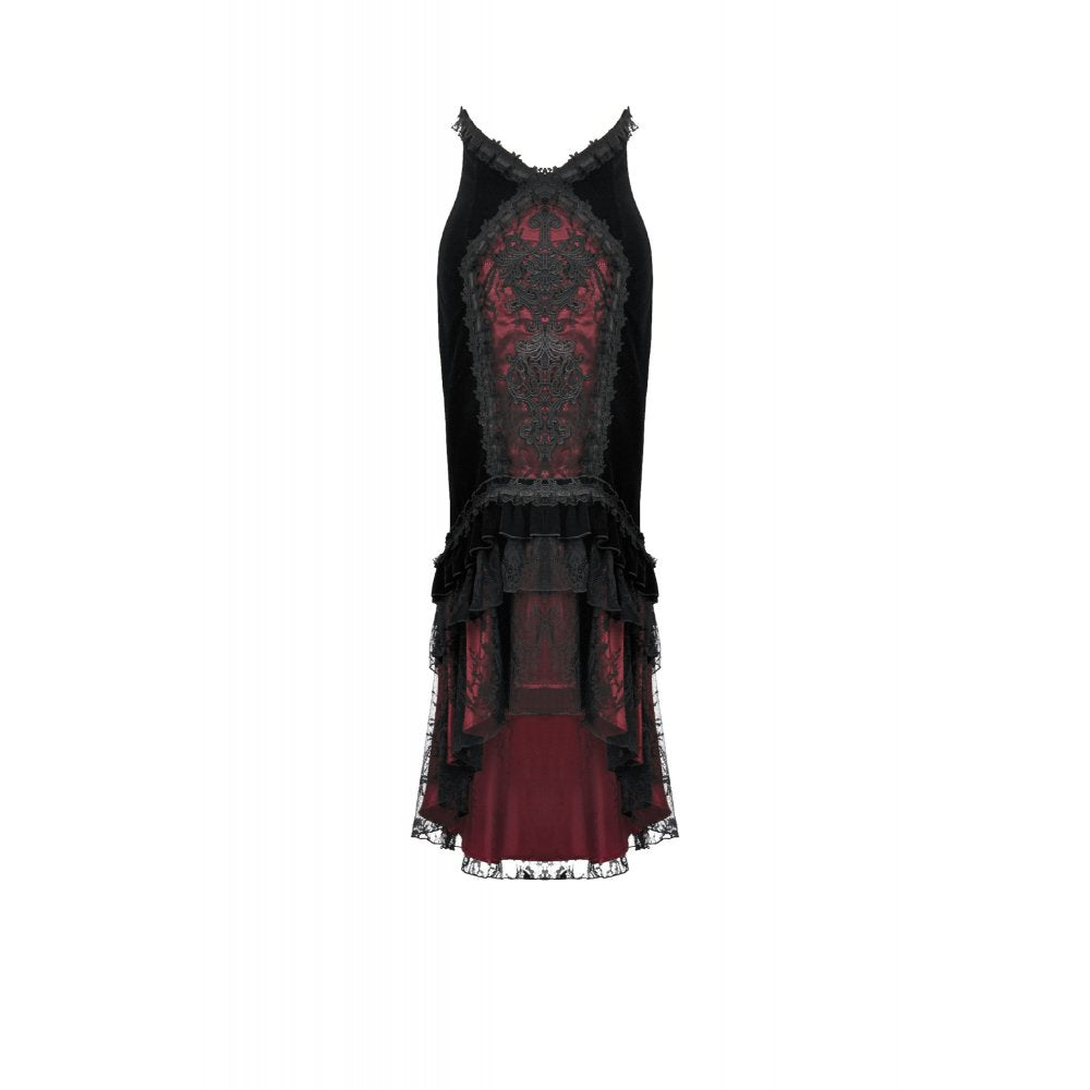 Dark in Love Gothic Elegant Velvet Mermaid Skirt