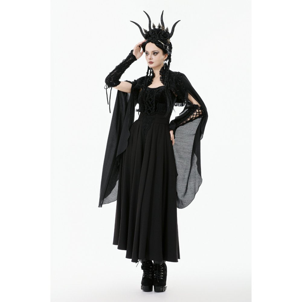 Dark in Love Erzsébet Dramatic Lace Gothic Cape Shrug