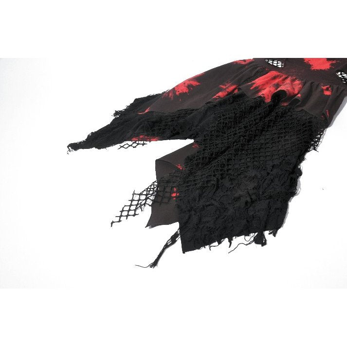Dark in Love Red-Black Tie Dye Punk Dress
