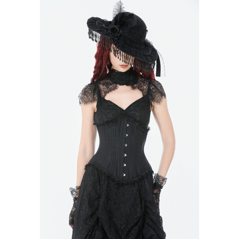 Dark in Love Talia Gothic Longline Metal Boned Corset