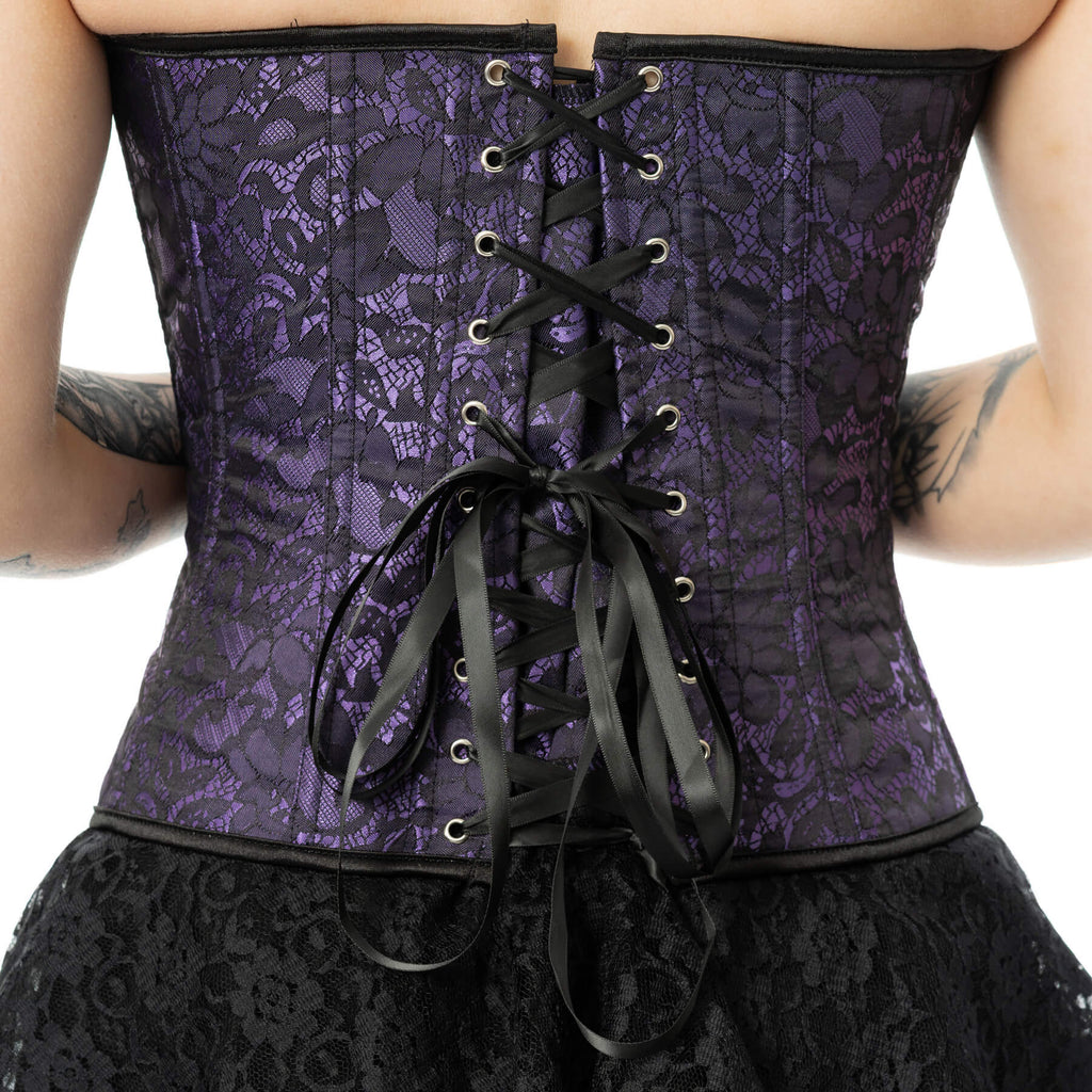 Vixxsin Amethyst Lace Gothic Corset