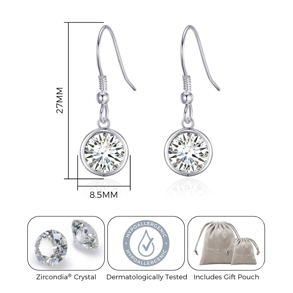 April Birthstone Drop Earrings Created with Diamond Zircondia® Crystals