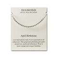 April Birthstone Friendship Slider Bracelet with Diamond Zircondia® Crystals