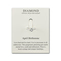 April (Diamond) Adjustable Birthstone Ring Created with Zircondia® Crystals