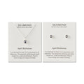 April (Diamond) Birthstone Necklace & Earrings Set Created with Zircondia® Crystals