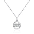 Aquarius Star Sign Zodiac Necklace with Zircondia® Crystals