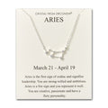 Aries Star Sign Zodiac Constellation Necklace and Quote Card with Zircondia® Crystals