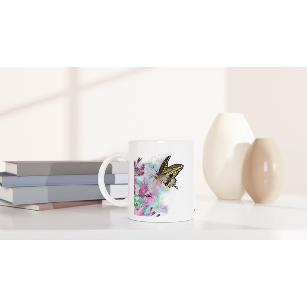 Yellow Butterfly Mug – Wildlife Art