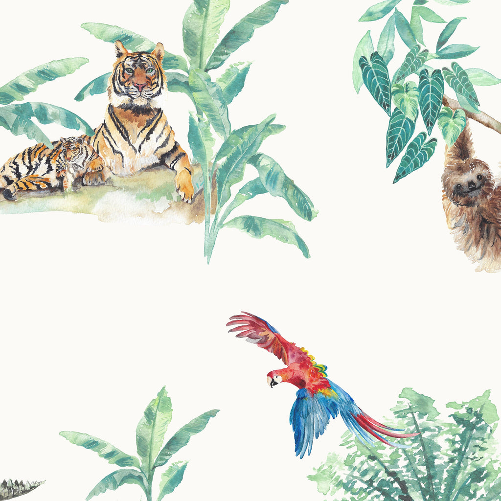 Rainforest Tropical Wildlife - Children's Curtain Fabric