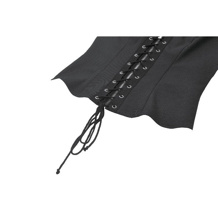Dark in Love Punk Studded Lace-Up Vest - Alternative Top in Black