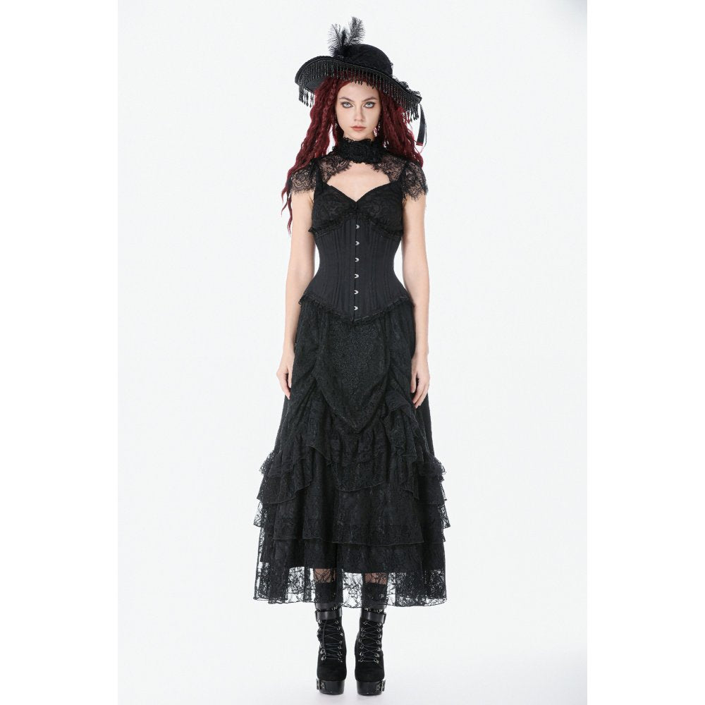 Dark in Love Talia Gothic Longline Metal Boned Corset