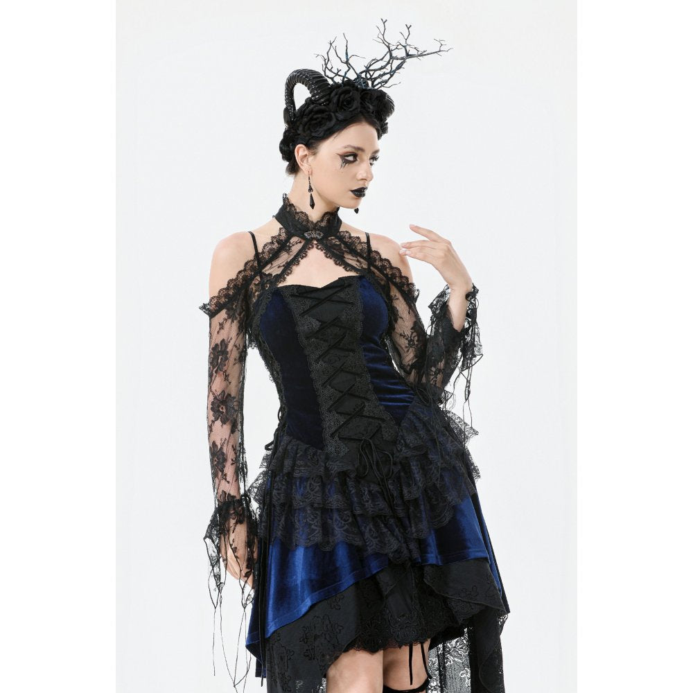 Dark in Love Thalassa Floral Lace Draped Arm Sleeves