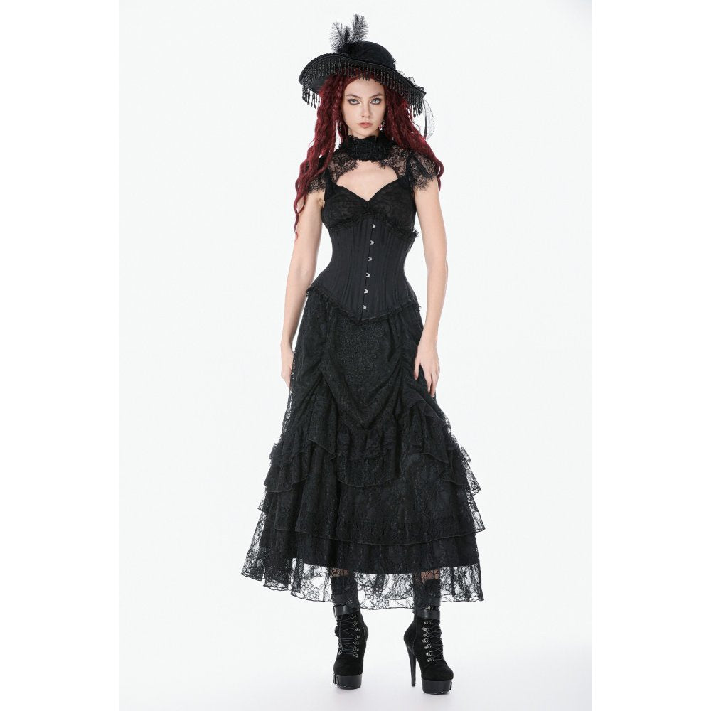 Dark in Love Talia Gothic Longline Metal Boned Corset