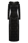 Banned Amara Gothic Burnout Velvet Dress