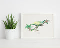 T-Rex - Tyrannosaurus Personalised Dinosaur Watercolour Print