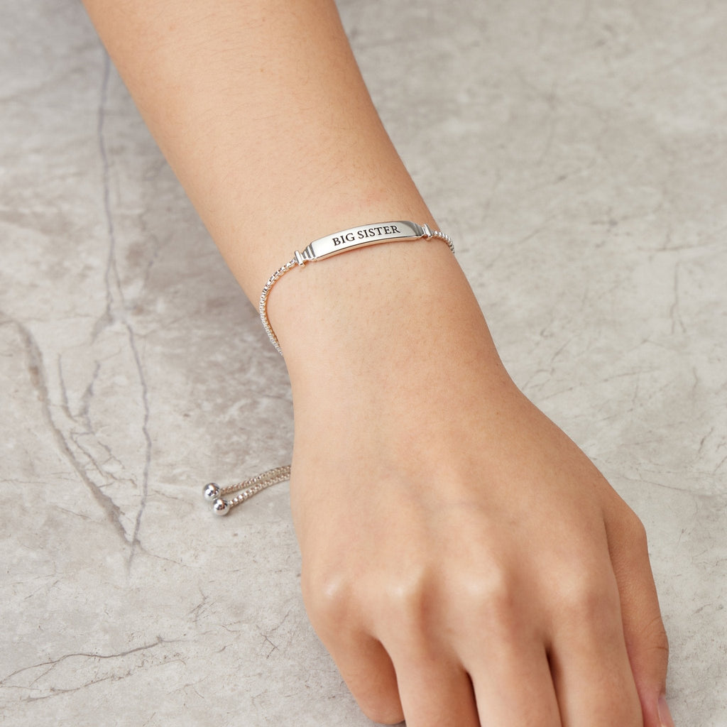 Big Sister ID Friendship Slider Bracelet Created with Zircondia® Crystals