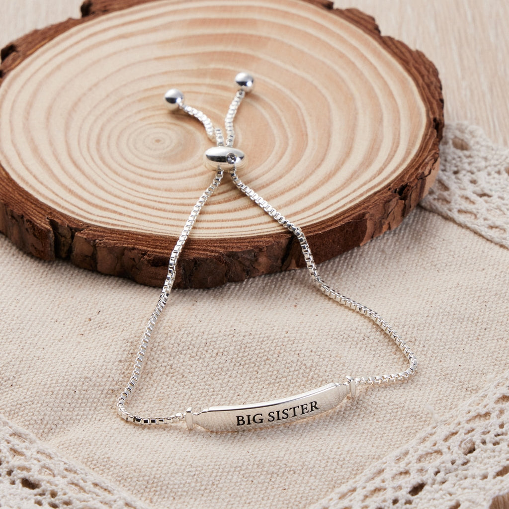 Big Sister ID Friendship Slider Bracelet Created with Zircondia® Crystals