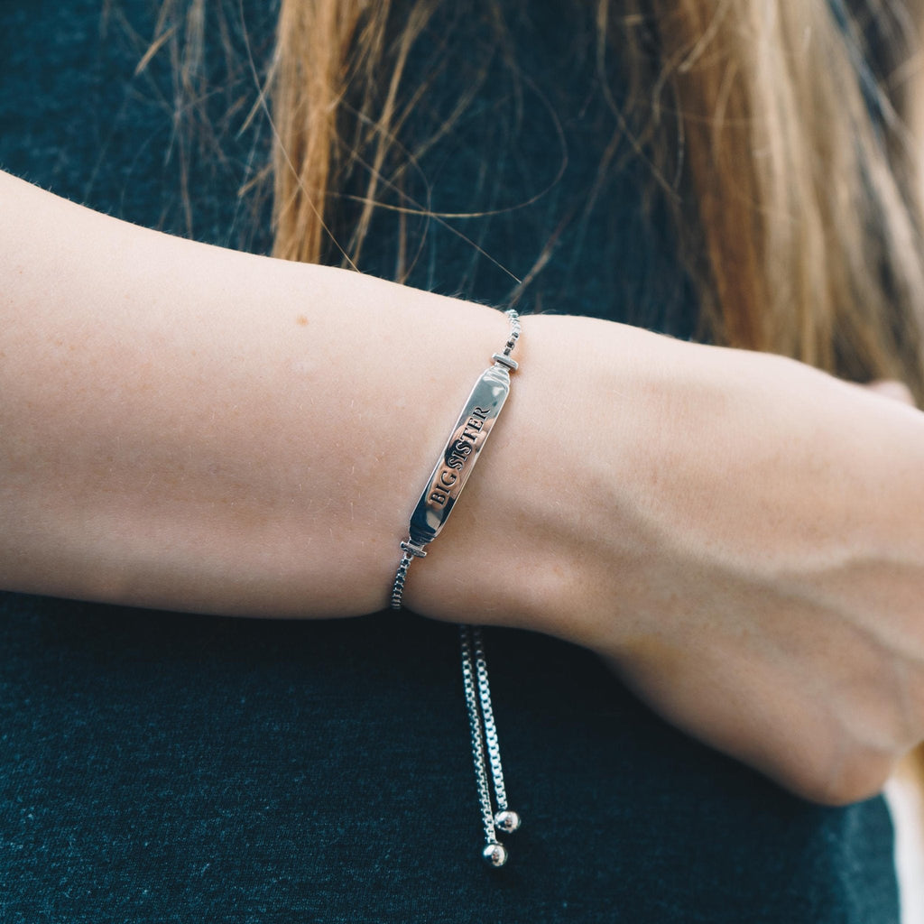 Big Sister ID Friendship Slider Bracelet Created with Zircondia® Crystals