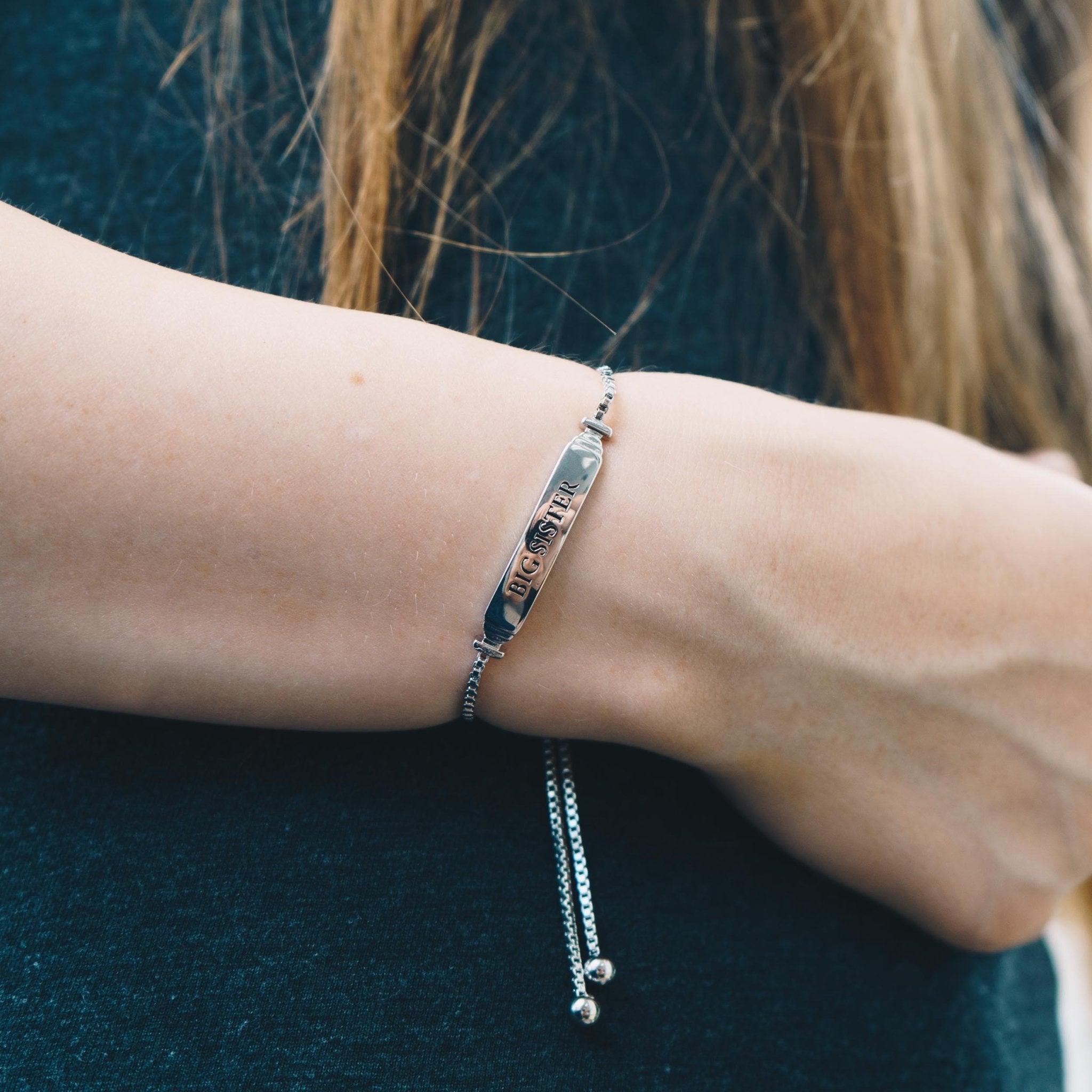 Big Sister ID Friendship Slider Bracelet Created with Zircondia® Crystals