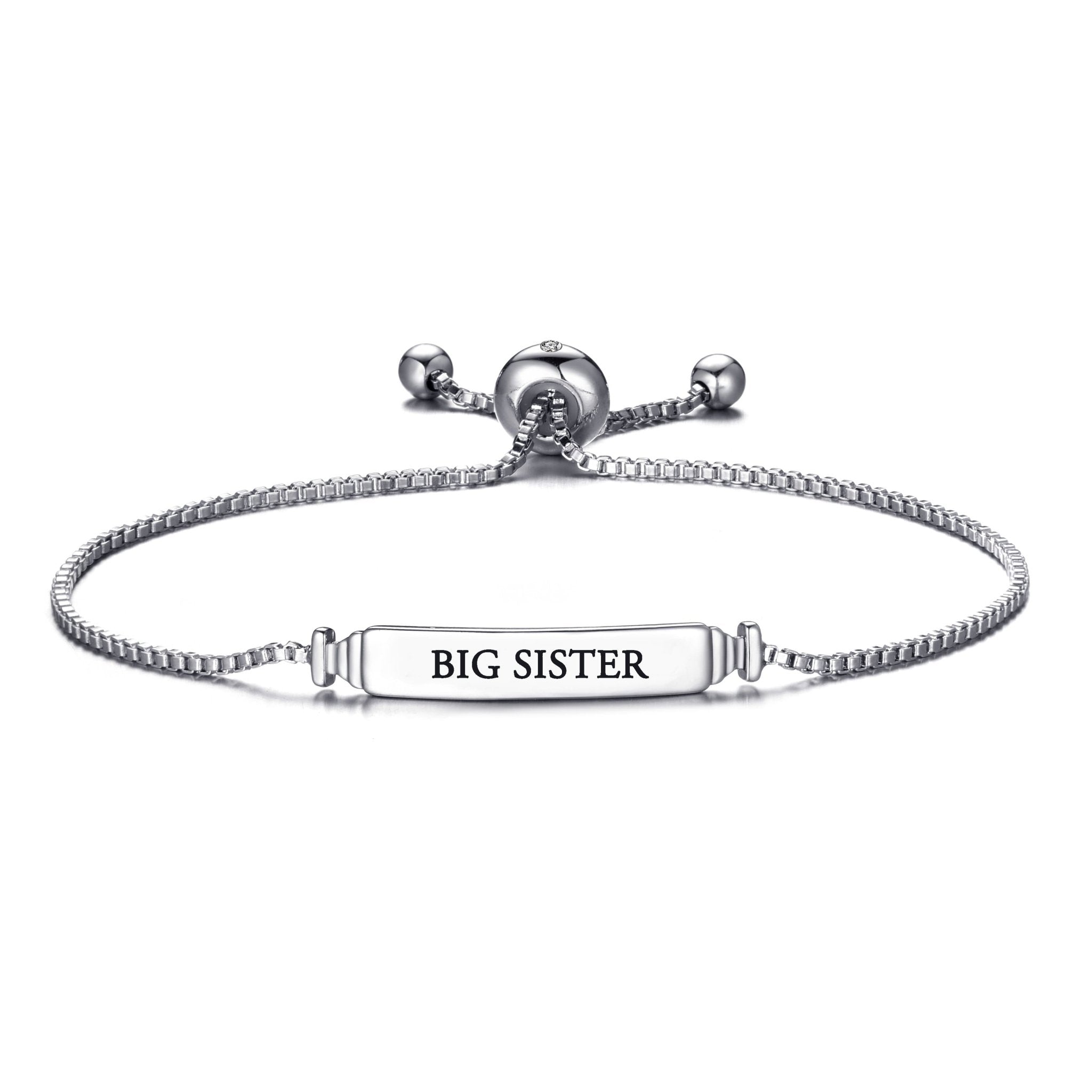 Big Sister ID Friendship Slider Bracelet Created with Zircondia® Crystals