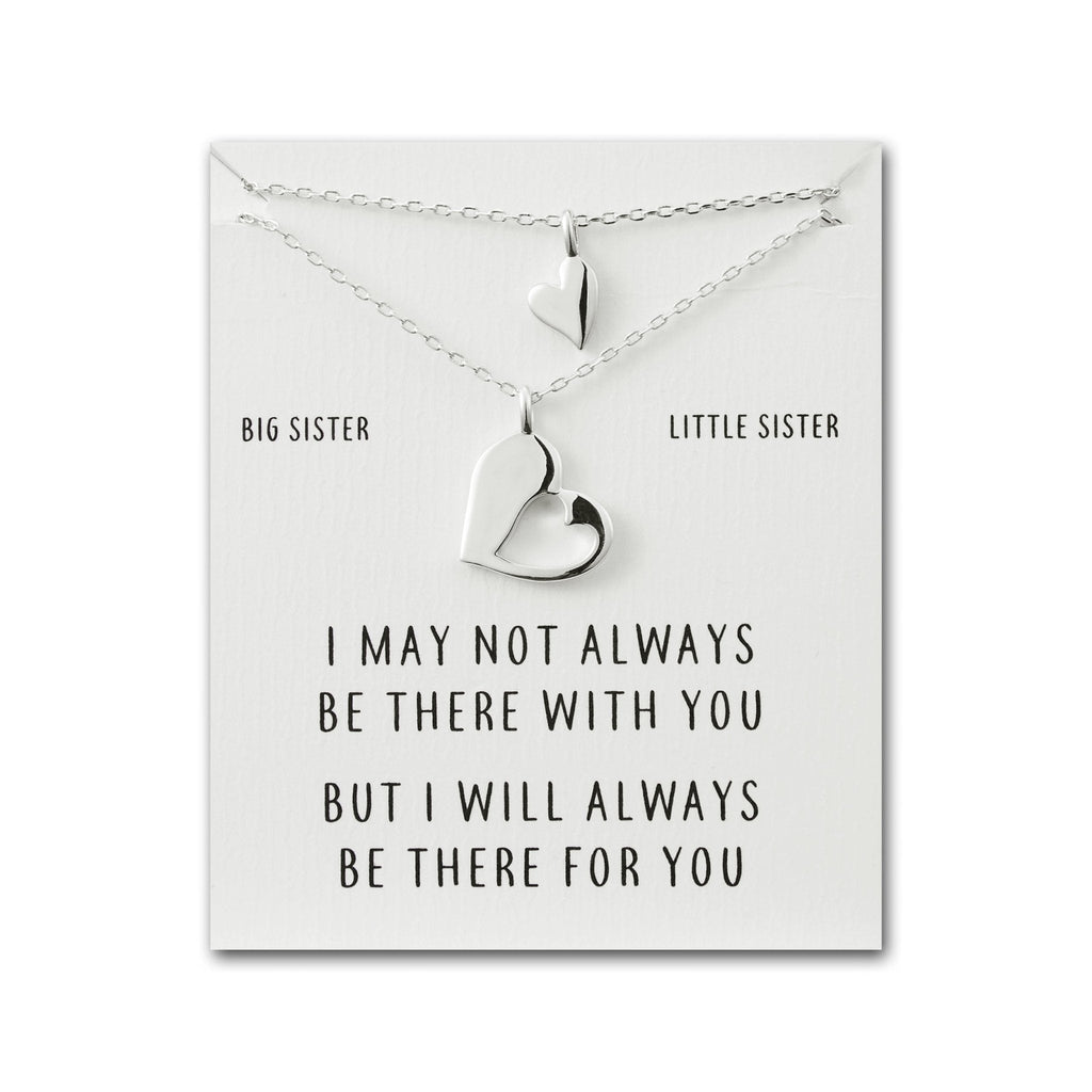 Big Sister Little Sister Piece of My Heart Necklace Set