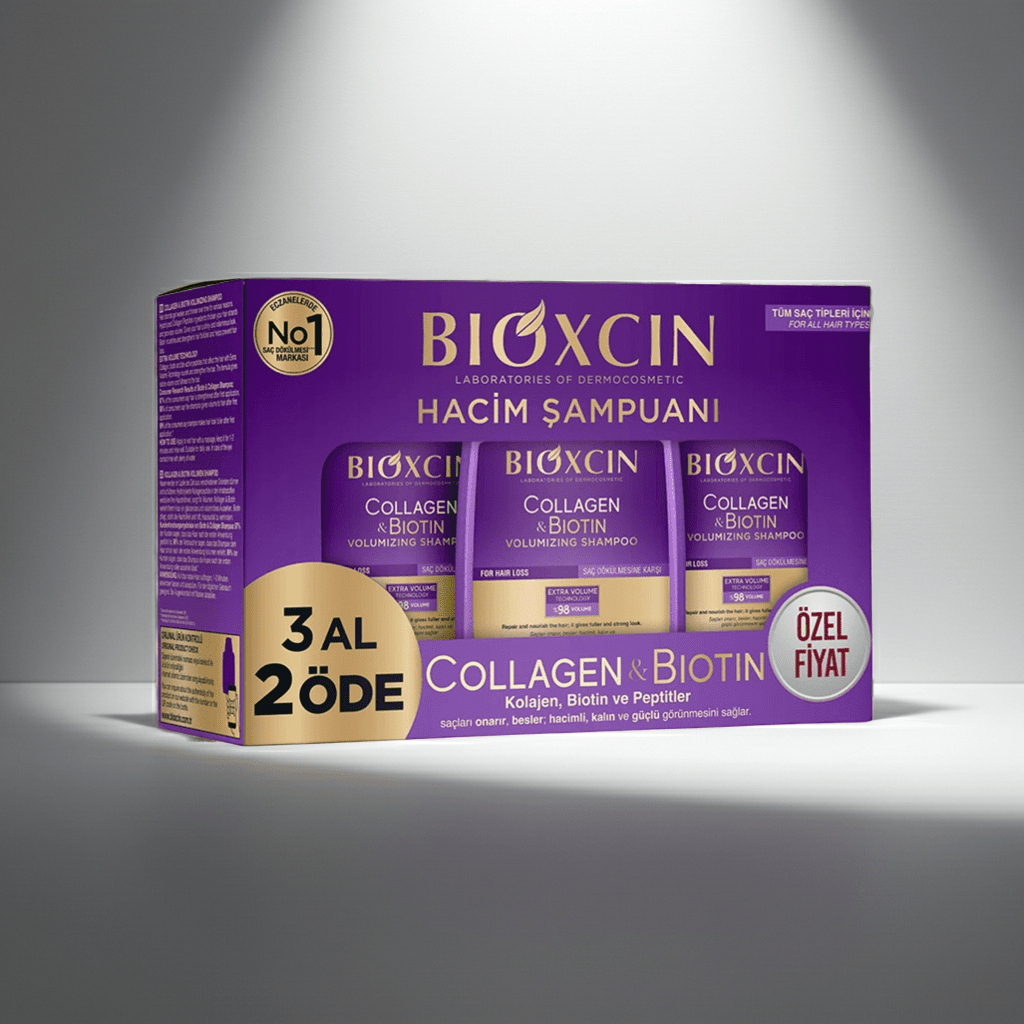 Bioxcin Collagen & Biotin Volumising Shampoo for Fine, Thinning Hair