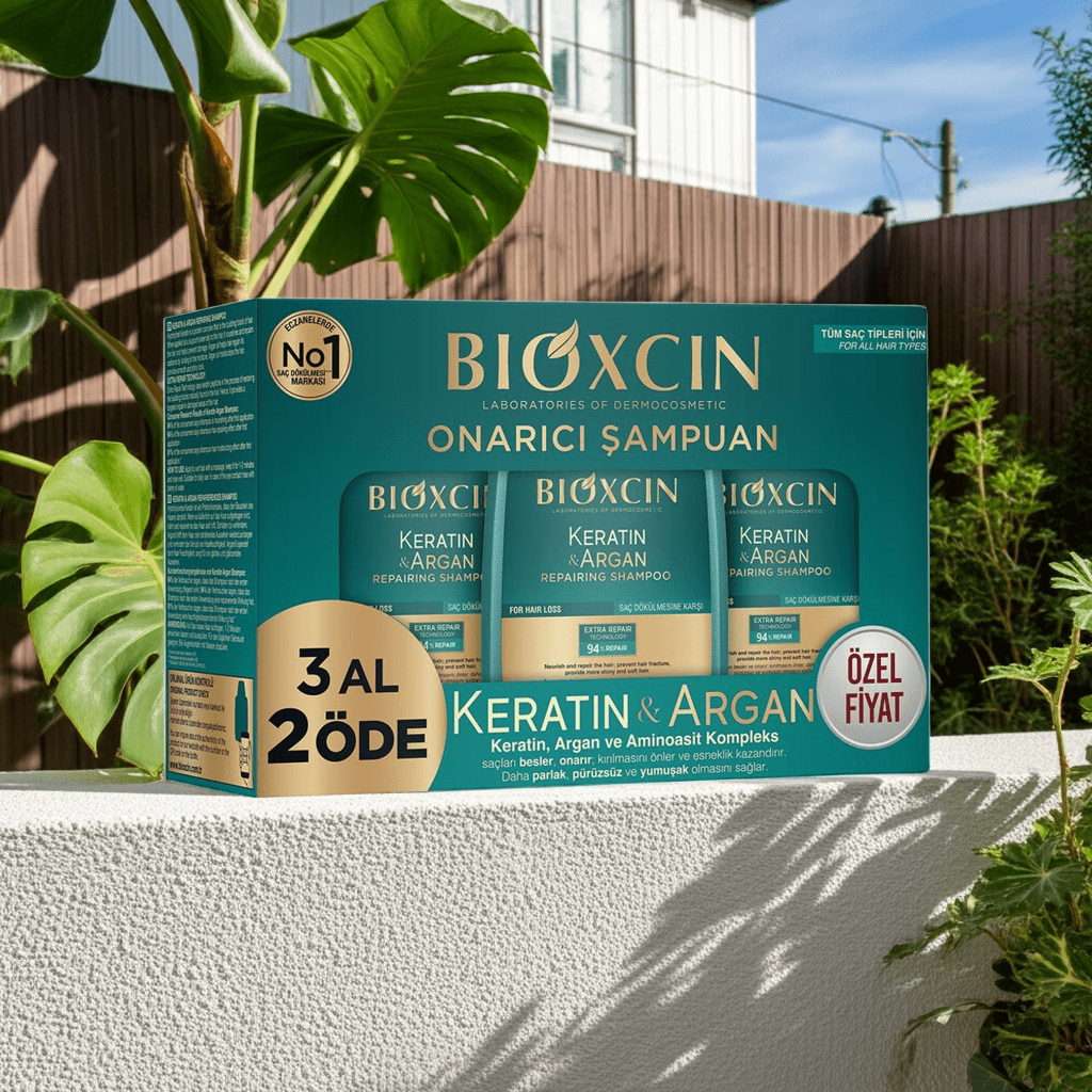 Bioxcin Keratin & Argan Repairing Shampoo for Heat-Damaged & Frizzy Hair