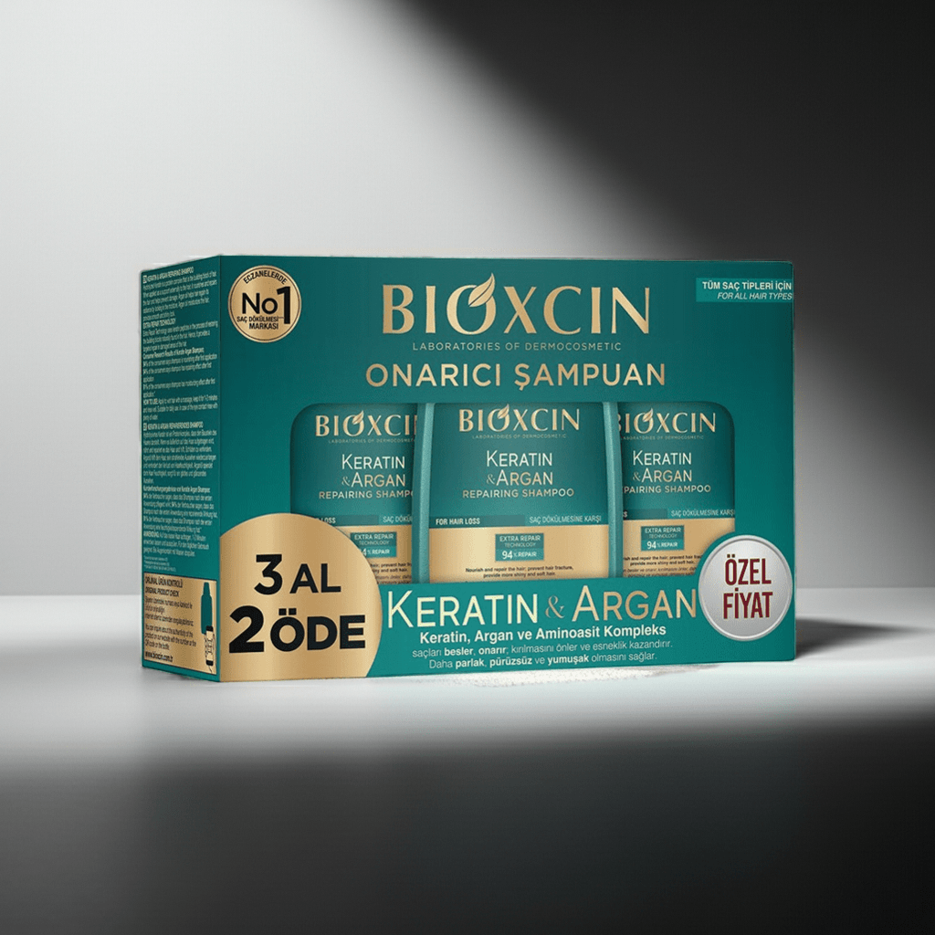 Bioxcin Keratin & Argan Repairing Shampoo for Heat-Damaged & Frizzy Hair