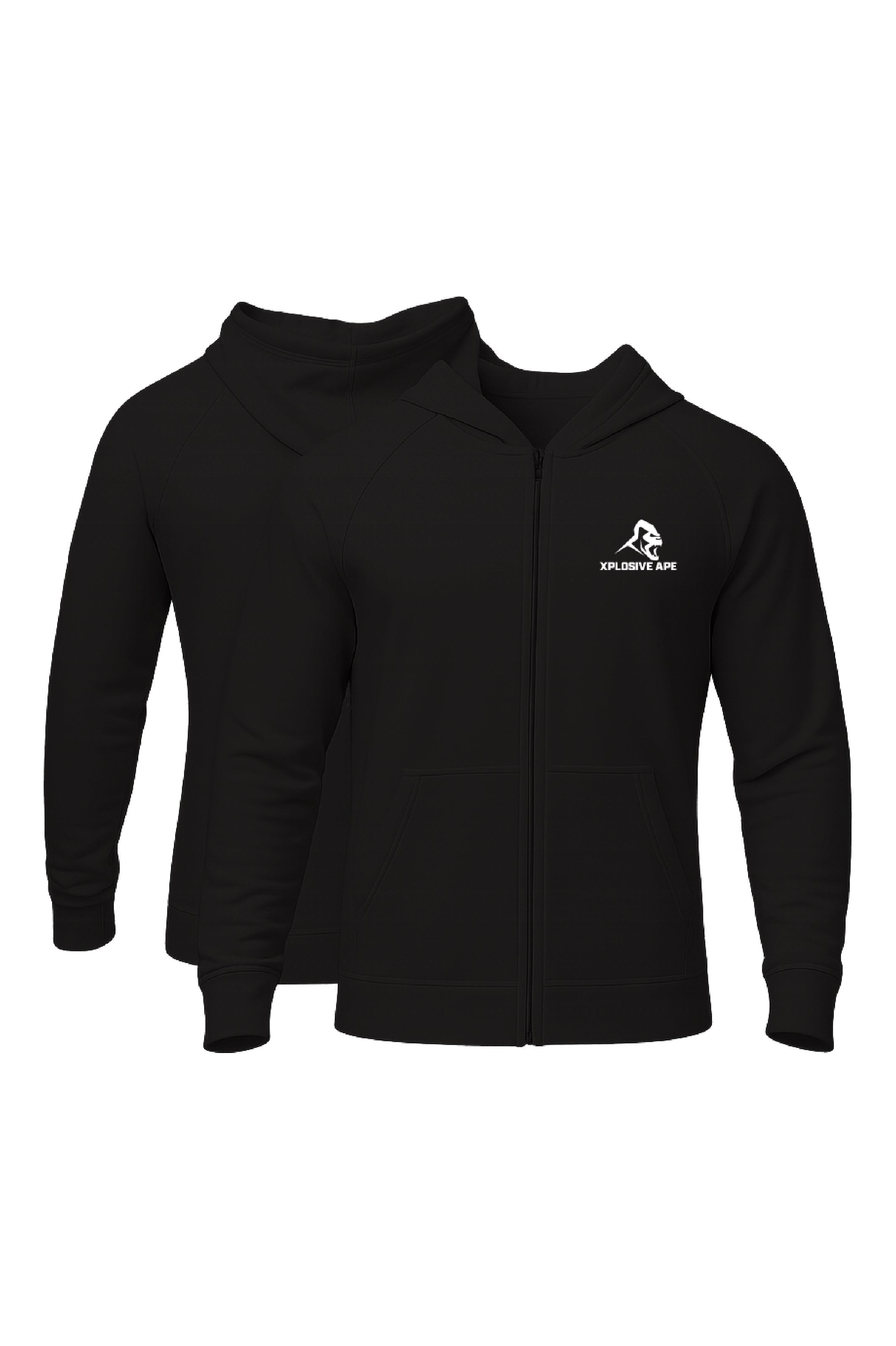 XAPE Prime Oversized Zip Hoodie - Black