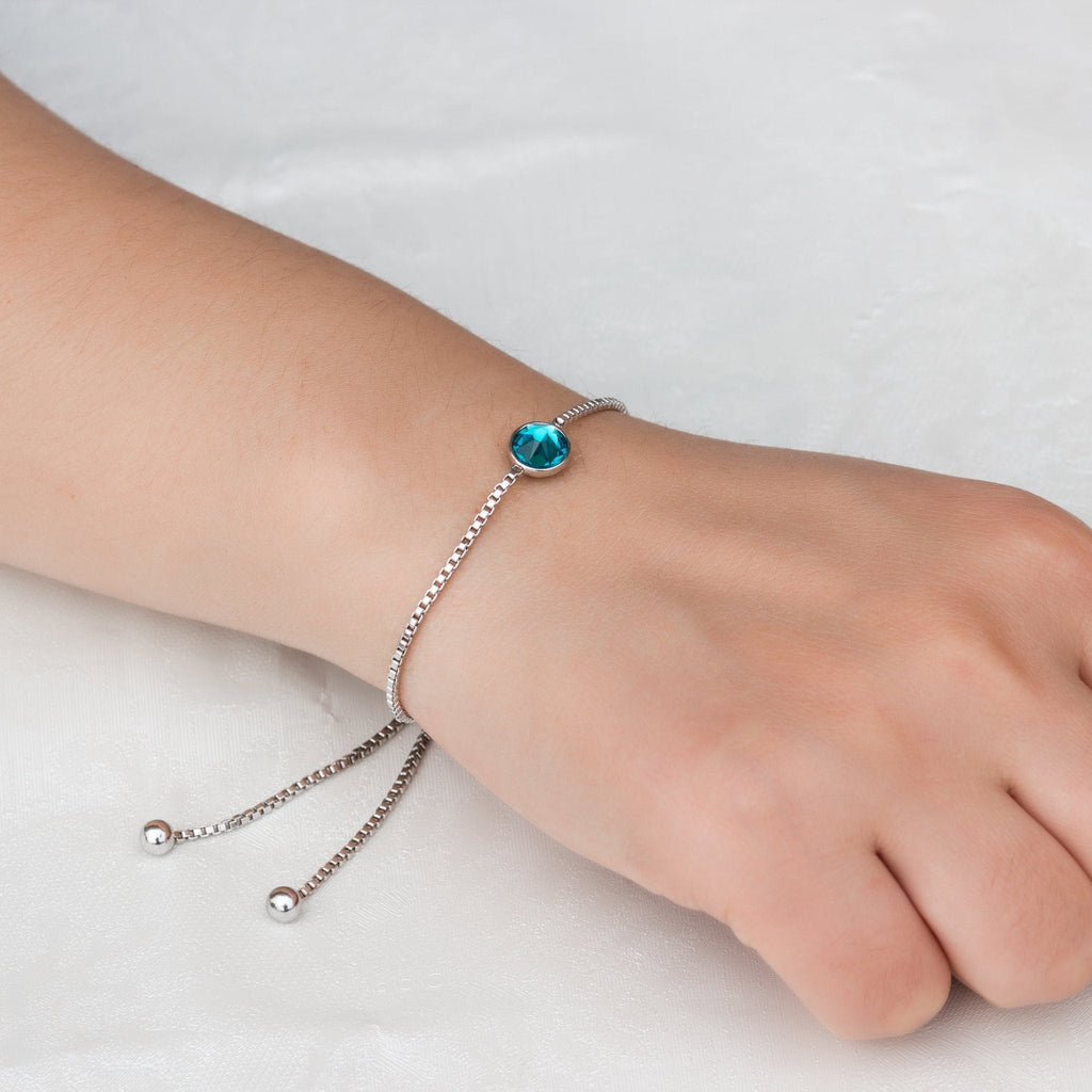 Blue Crystal Bracelet Created with Zircondia® Crystals