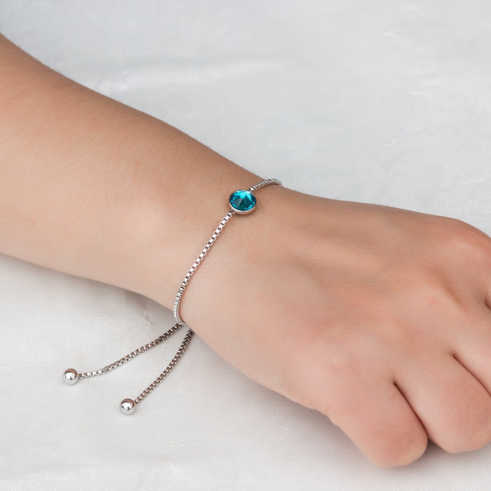 Blue Crystal Bracelet Created with Zircondia® Crystals