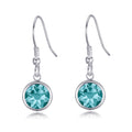 Blue Crystal Drop Earrings Created with Zircondia® Crystals