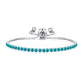 Blue Tennis Friendship Slider Bracelet Created with Zircondia® Crystals