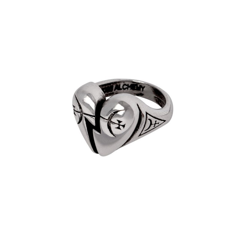 Alchemy Gothic Broken Promise Heart Ring