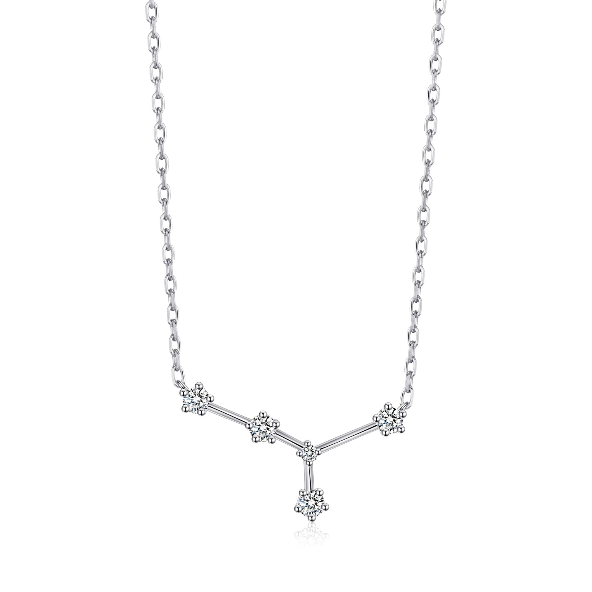 Cancer Star Sign Zodiac Constellation Necklace with Zircondia® Crystals