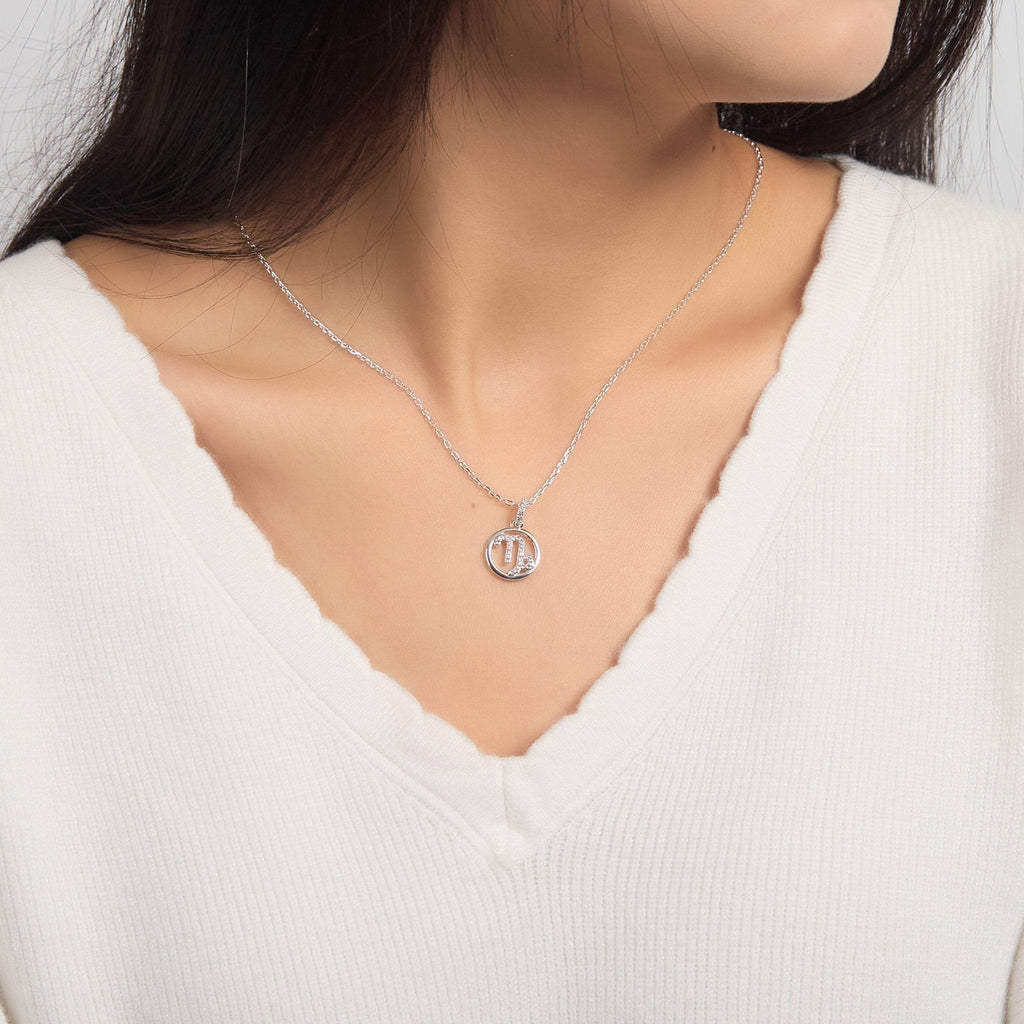 Capricorn Star Sign Zodiac Necklace and Quote Card with Zircondia® Crystals
