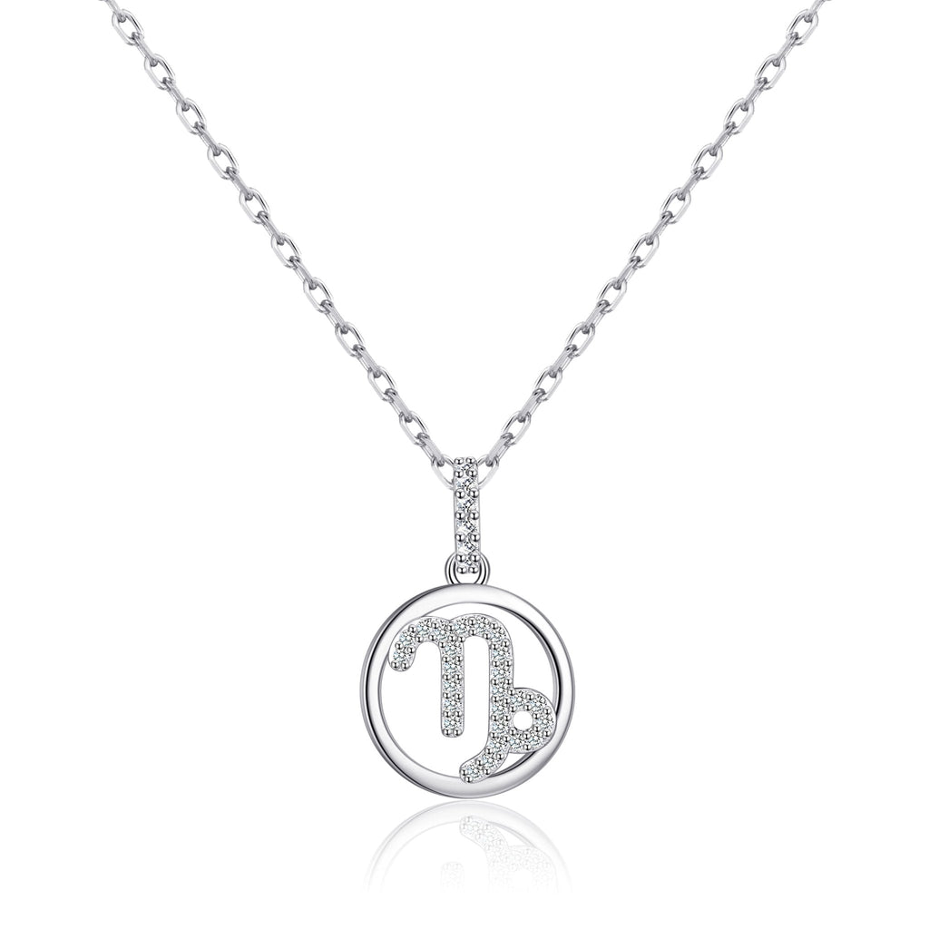 Capricorn Star Sign Zodiac Necklace and Quote Card with Zircondia® Crystals