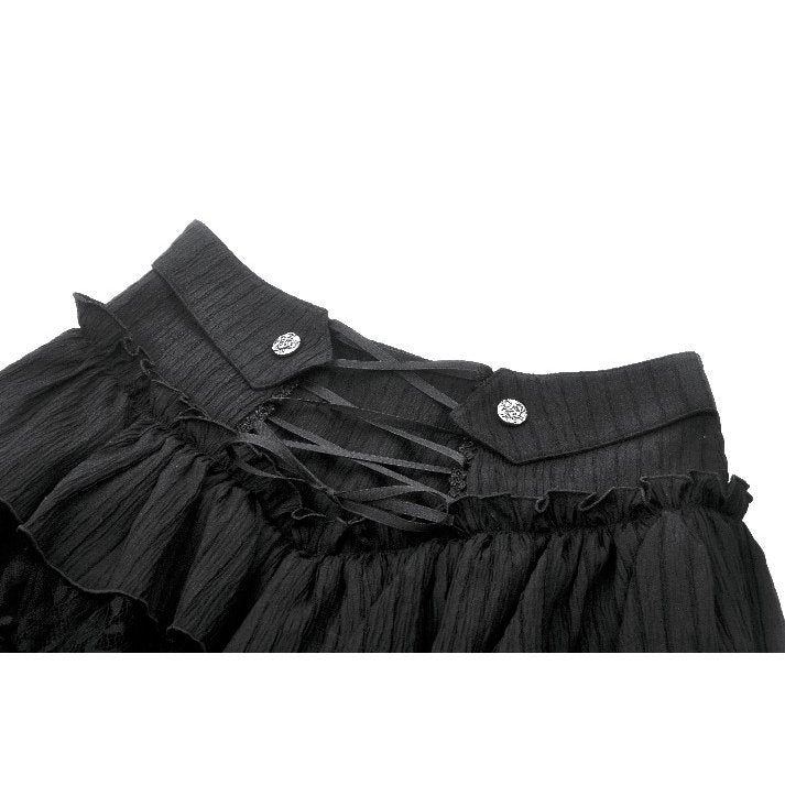 Dark in Love Cordelia Gothic High-Low Layered Skort