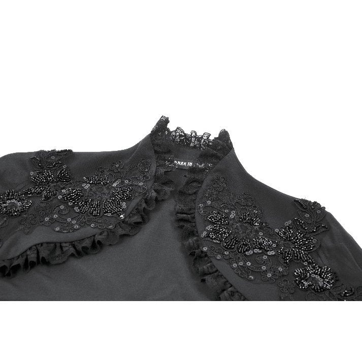 Dark in Love Erzsébet Dramatic Lace Gothic Cape Shrug