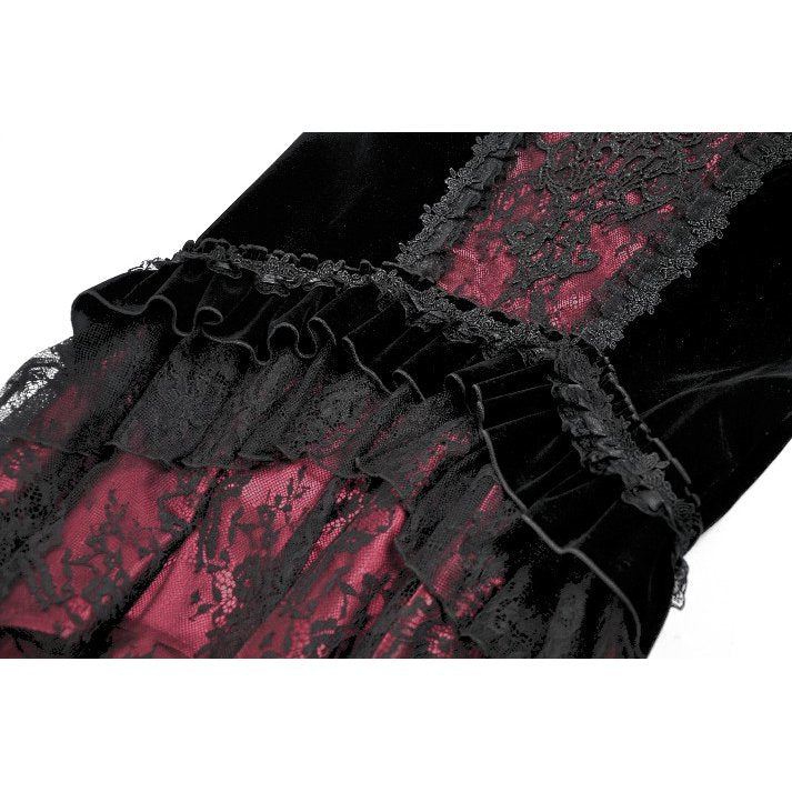 Dark in Love Gothic Elegant Velvet Mermaid Skirt