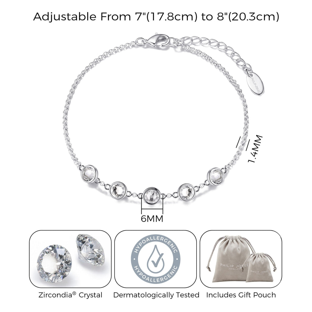 Crystal Chain Bracelet Created with Zircondia® Crystals