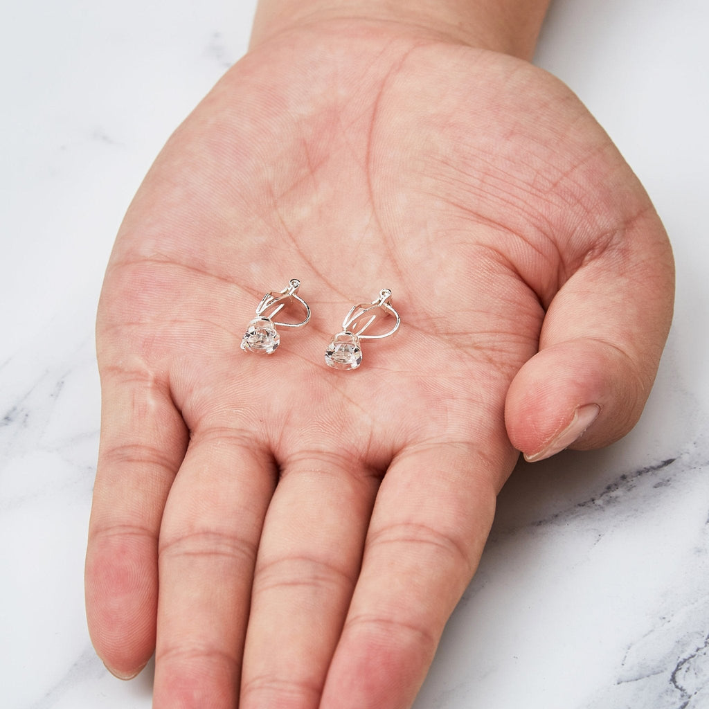Crystal Clip On Earrings Created with Zircondia® Crystals