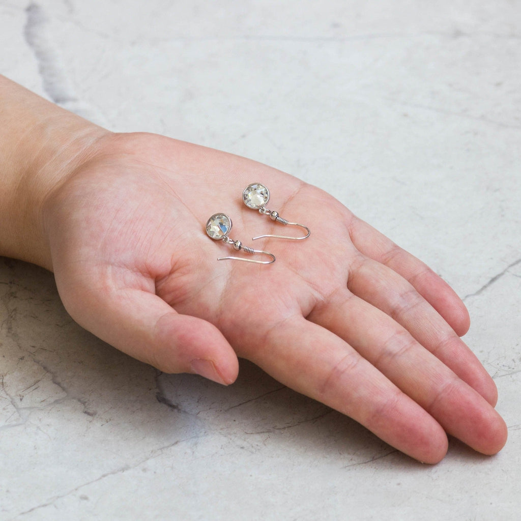 Crystal Drop Earrings Created with Zircondia® Crystals