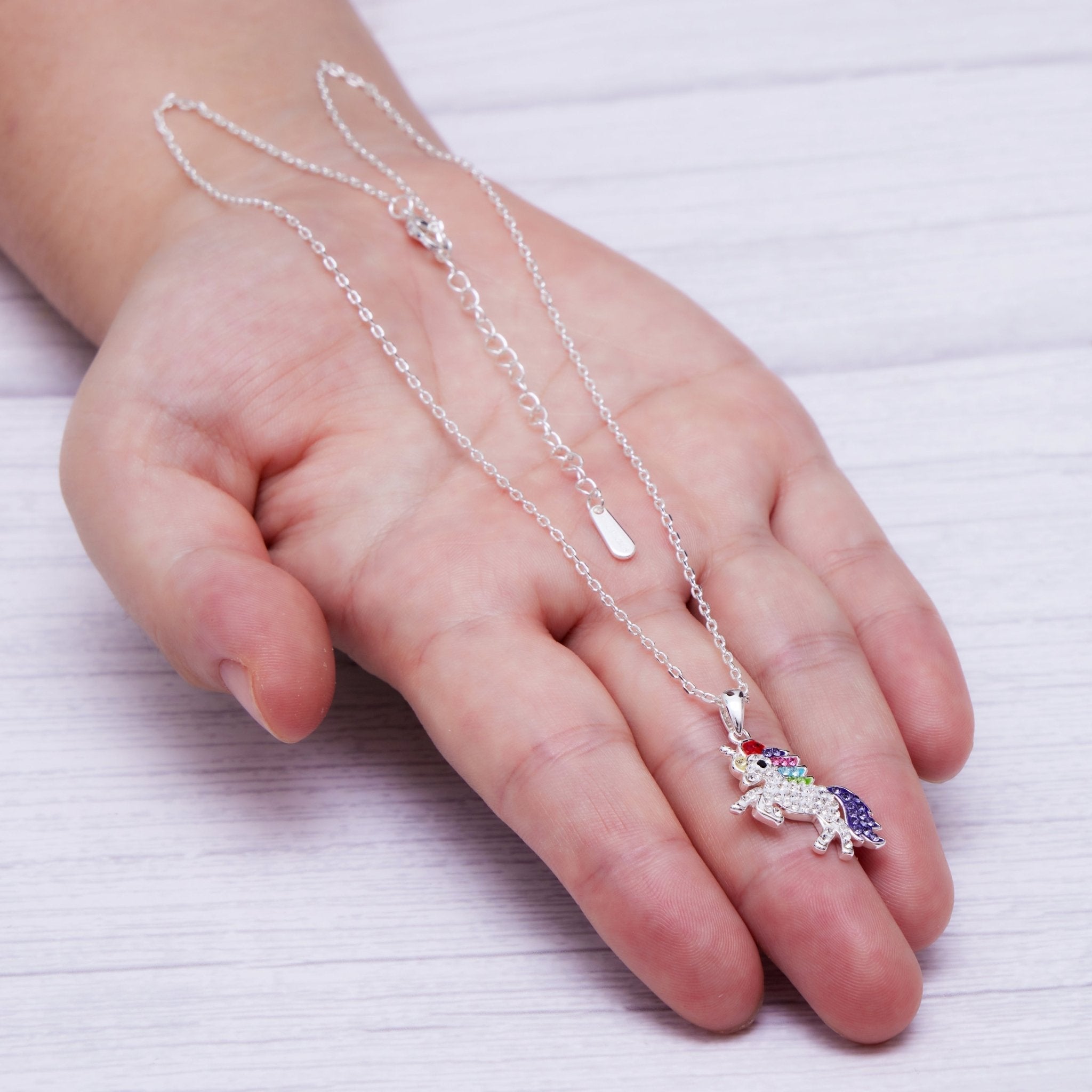 Crystal Unicorn Quote Necklace with Zircondia® Crystals
