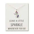 Crystal Unicorn Quote Necklace with Zircondia® Crystals