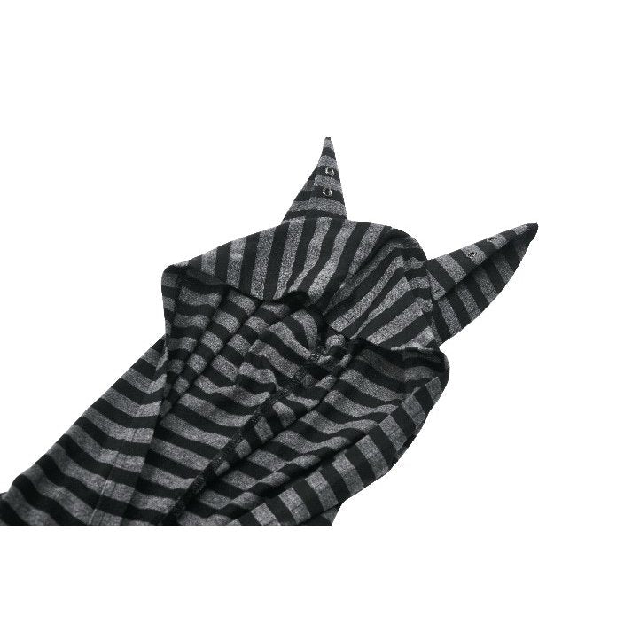 Dark In Love Salem Striped Cat Ear Hoodie Dress - Size UK 22 Left Only!