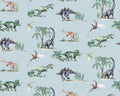Painted Dinosaurs Children's Cotton Curtain Fabric