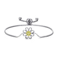 Daisy Crystal Friendship Slider Bracelet Created with Zircondia® Crystals