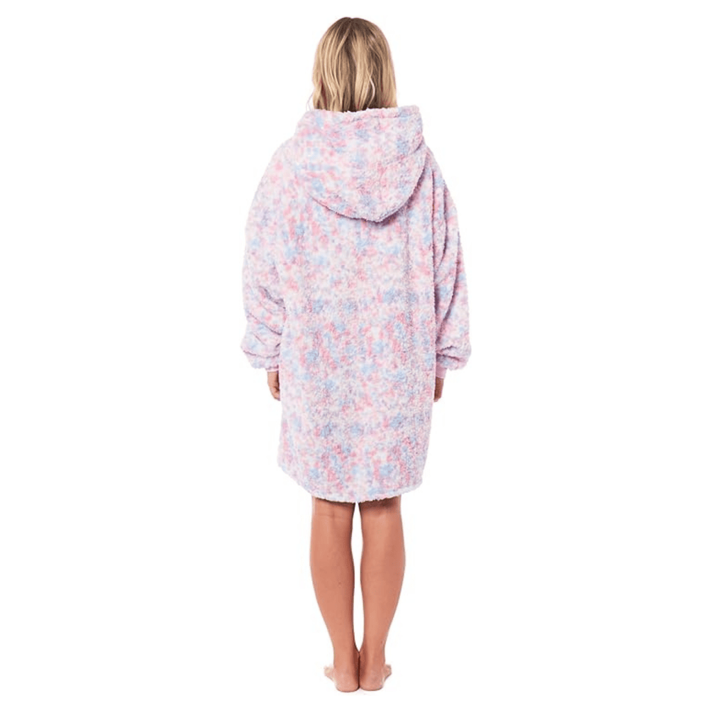 OLIVIA ROCCO Oversized Rainbow Hooded Plush Fleece Blanket With Reversible Sherpa Giant